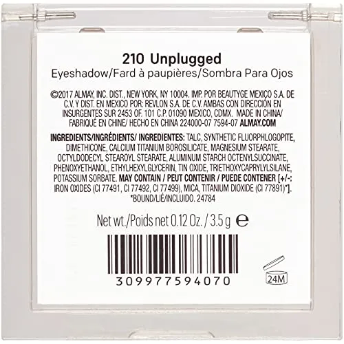 Almay Shadow Squad, 210 Unplugged, 1 count, eyeshadow palette, Gel,Powder (Pack of 2)