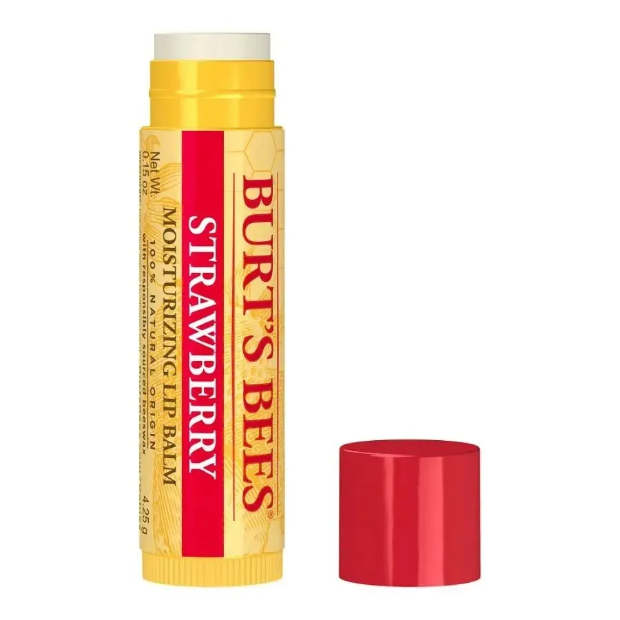 Burt's Bees Strawberry Lip Balm in Blister Box 0.15 oz. Lip Balm