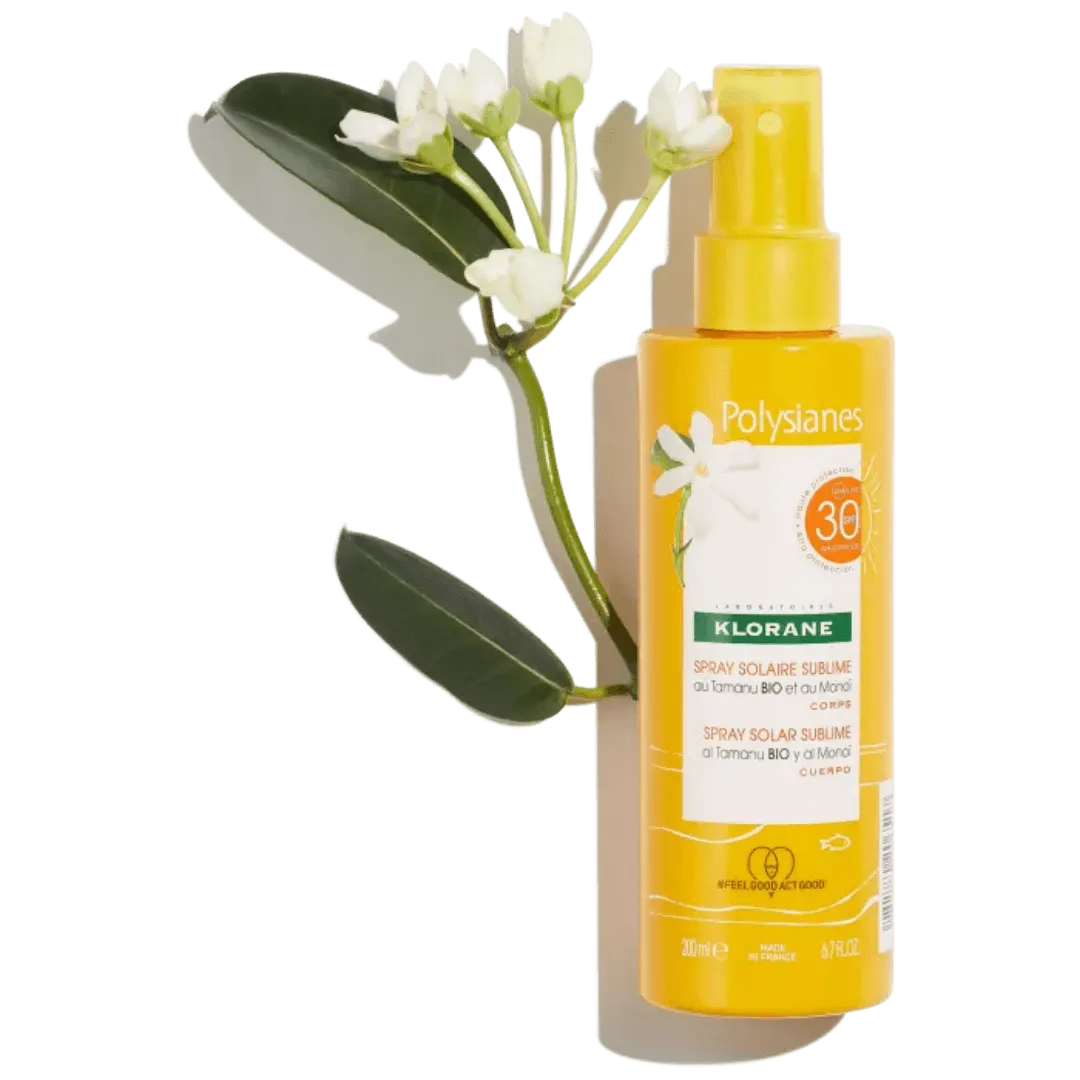 Klorane Polysiane Sublimating Sun Spray SPF 30 with organic Tamanu & Monoi Body 200 ml