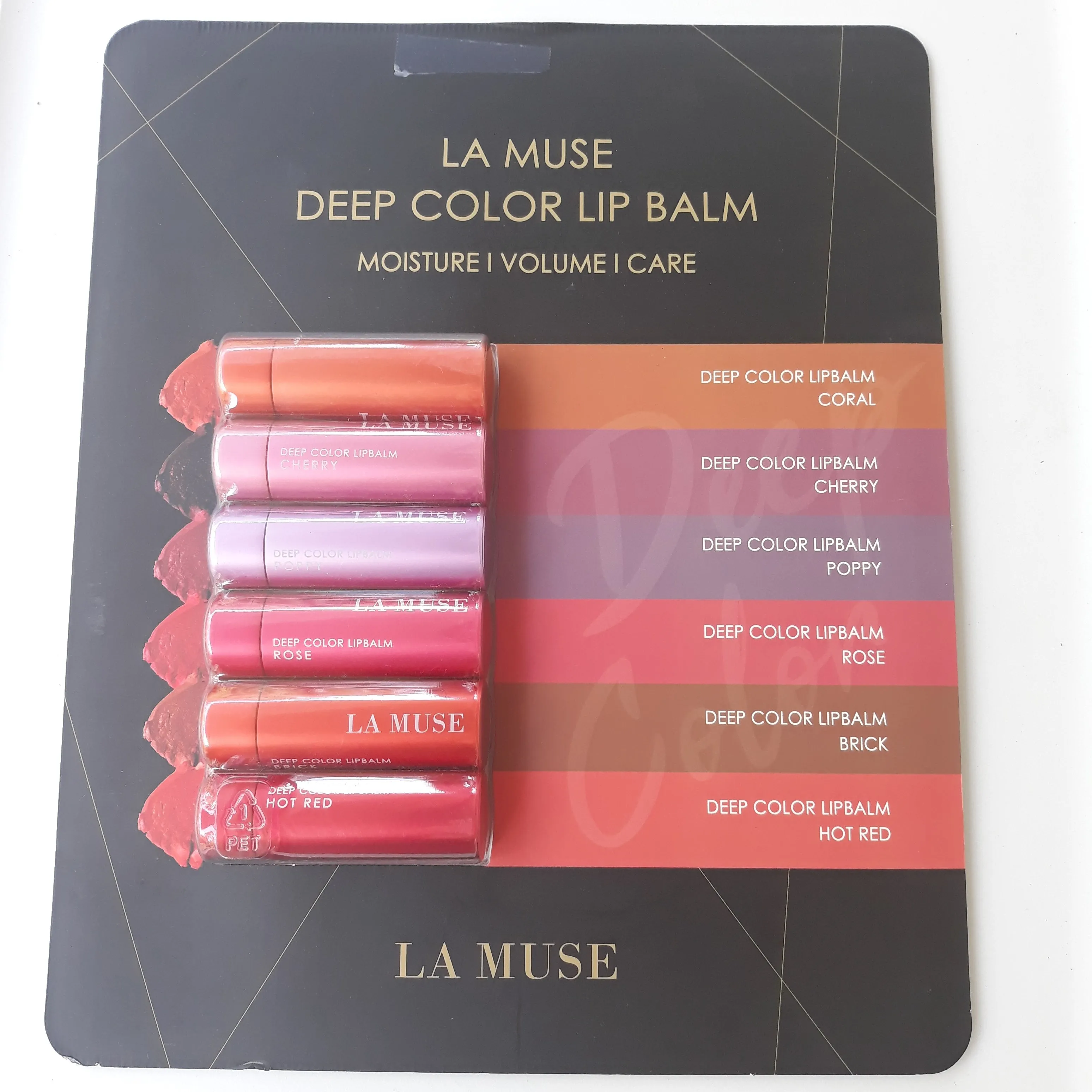 La Muse Deep Color Lip Balm Collection 6 Count