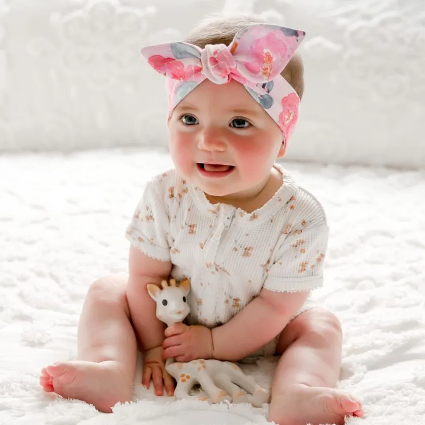 Poppy Pink Top Knot Headband
