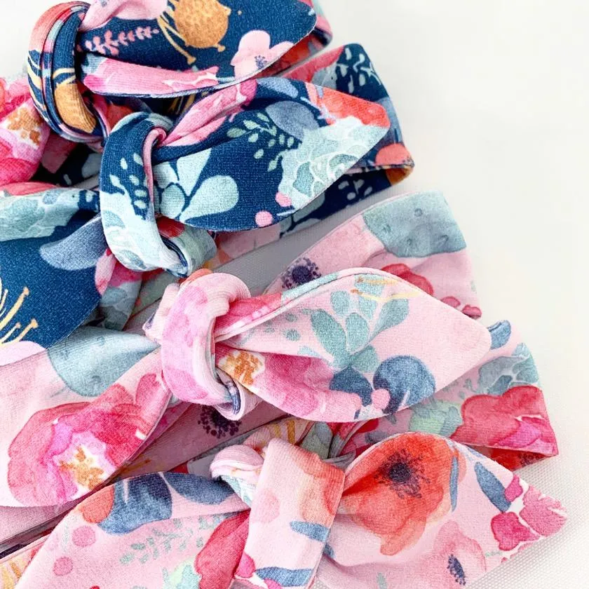 Poppy Pink Top Knot Headband