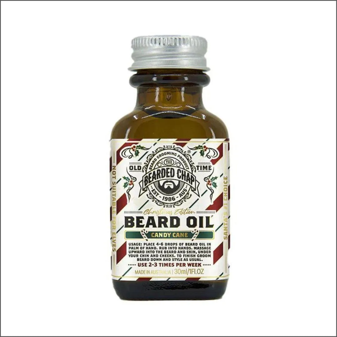 The Bearded Chap Christmas Edition Beard Oil - Candy Cane 30ml